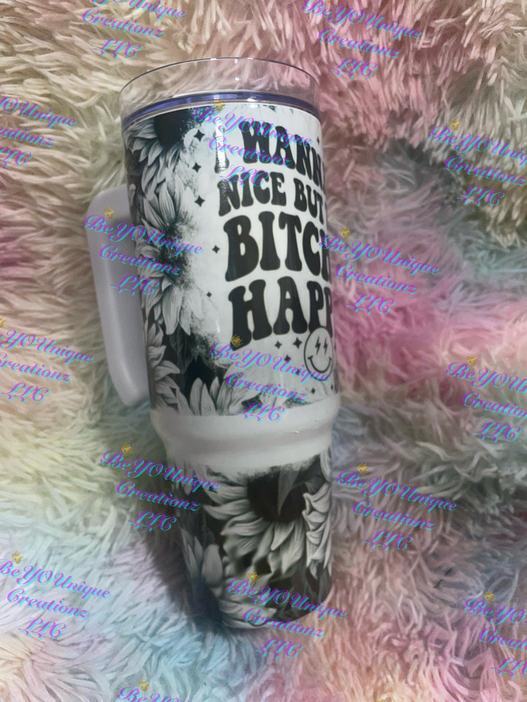 “Bitches happen” 30oz Grippy Tumbler