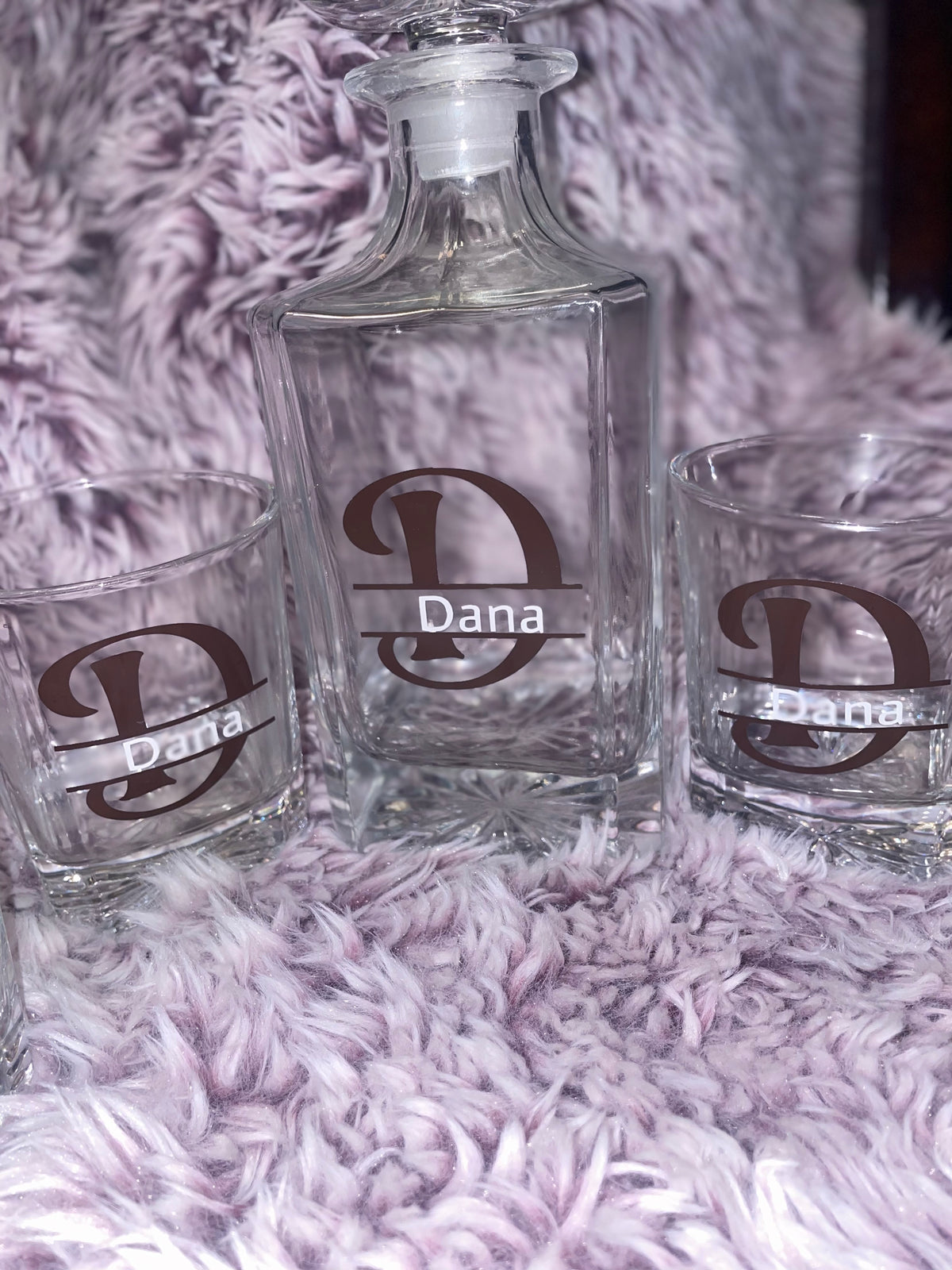 Custom 5-piece decanter set