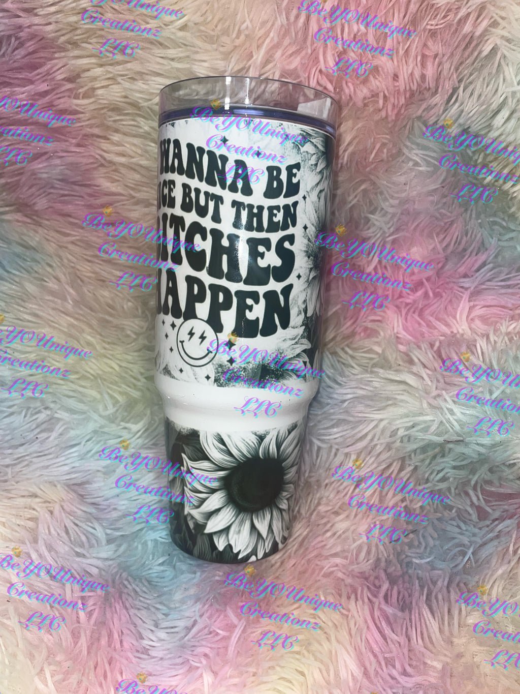 “Bitches happen” 30oz Grippy Tumbler
