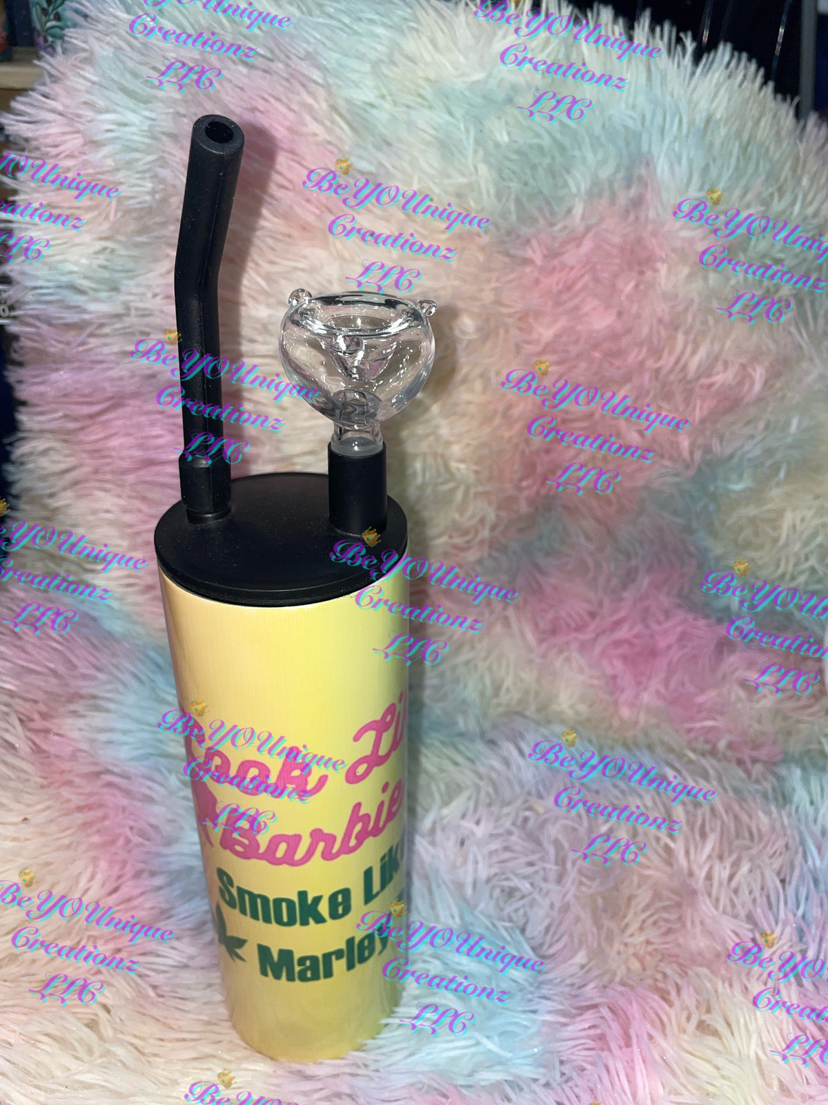 20oz “Look Like Barbie, Smoke Like Marley” Cold Smoke Hookah Tumbler