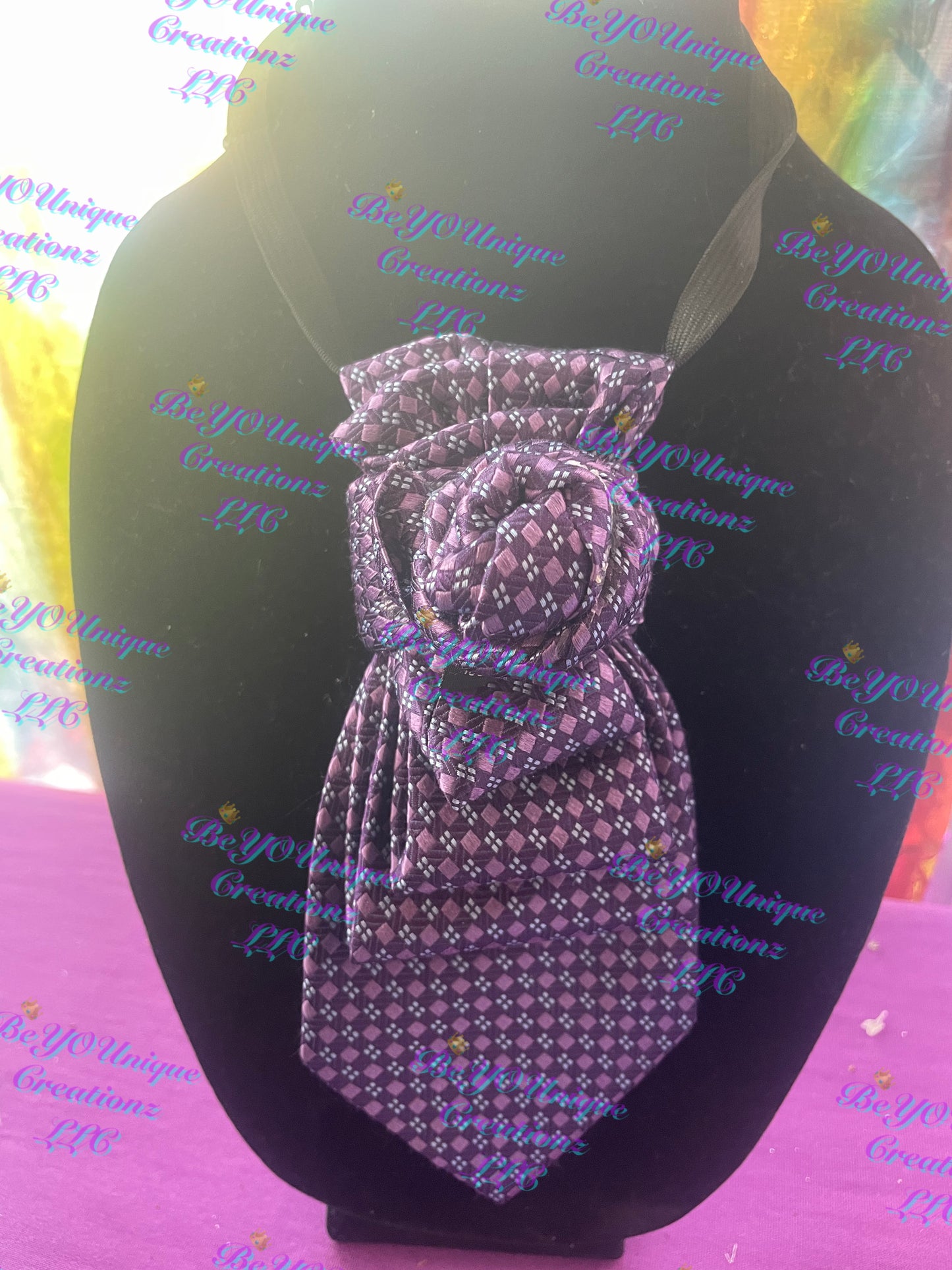 Purple women's customize necktie