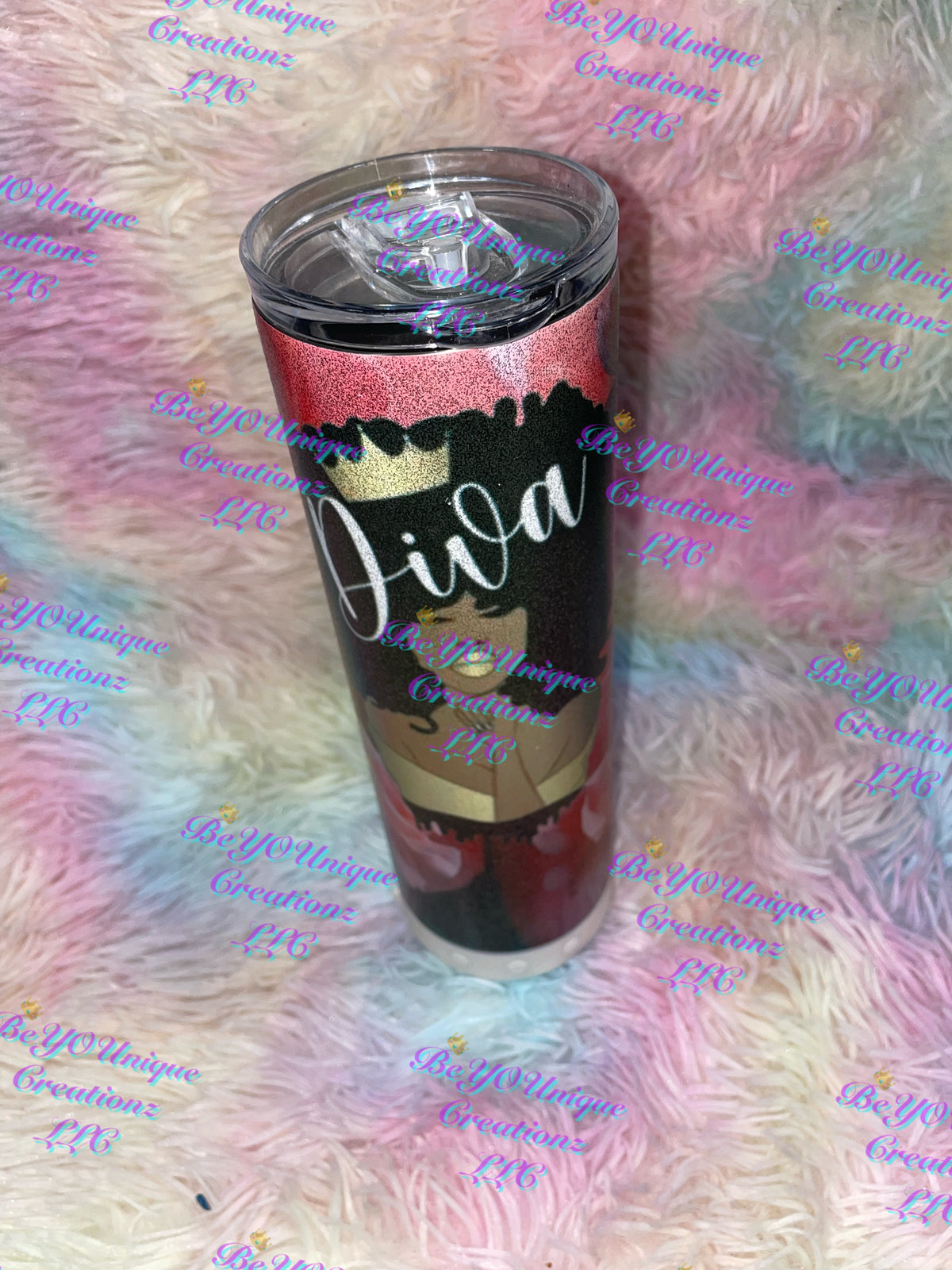 20oz Glittery “Diva” Speaker Tumbler