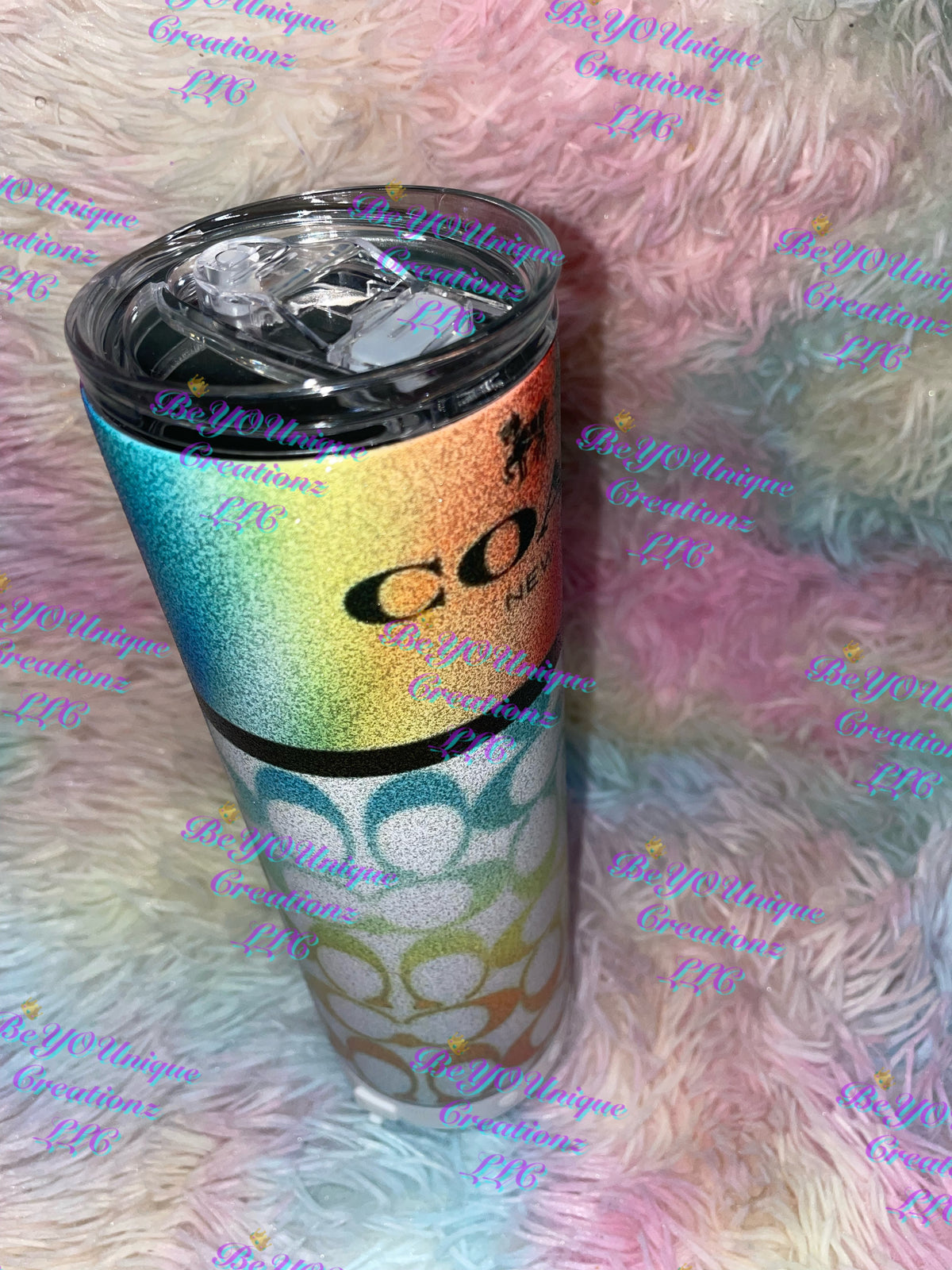 20oz Glittery “Coach” Speaker Tumbler