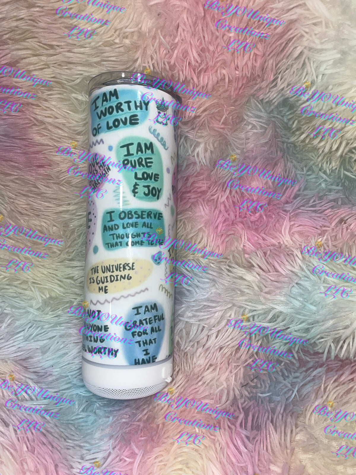 20oz Self Love Affirmation Speaker Tumbler