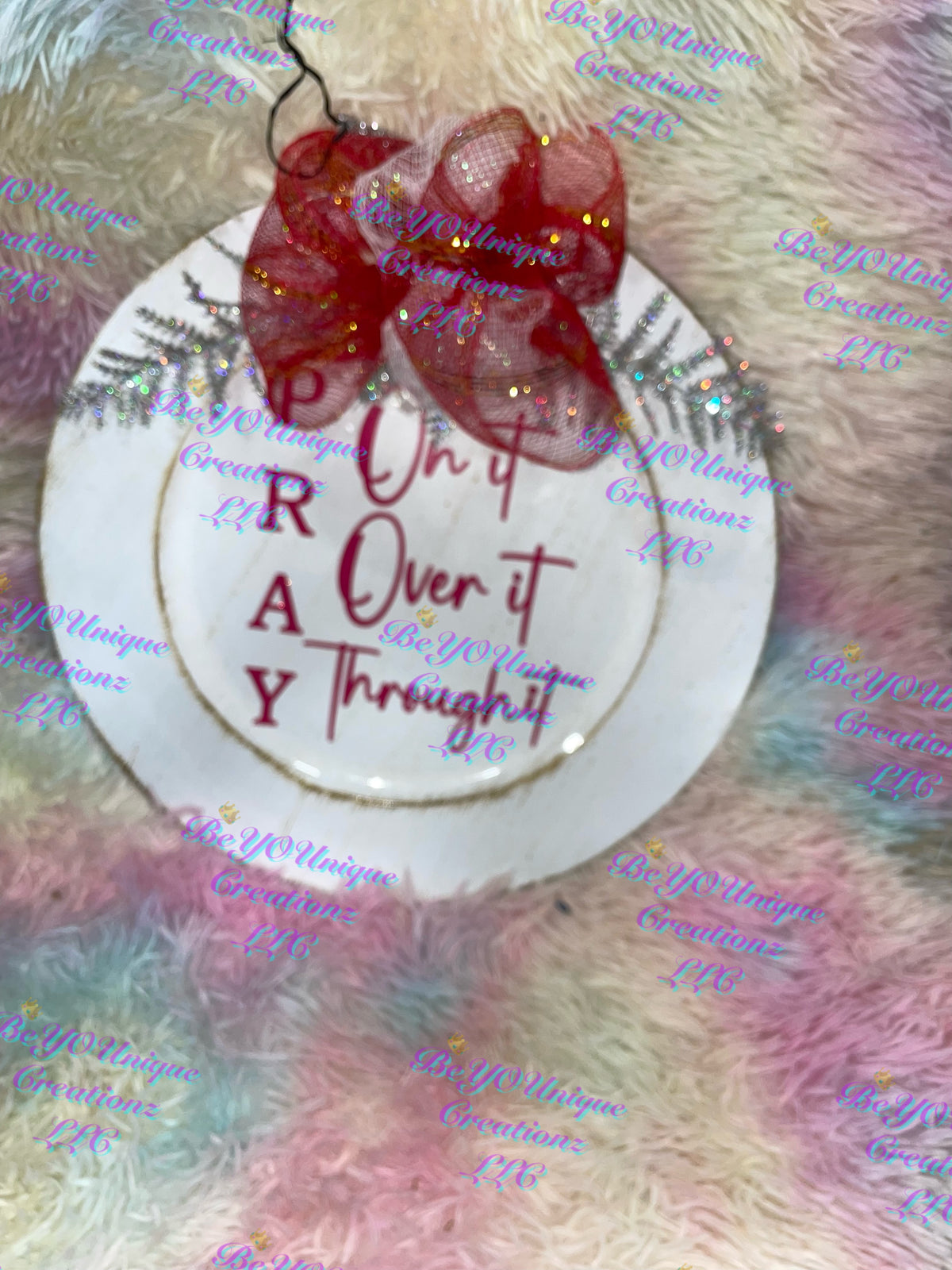 Pray On It, Pray Over It, Pray Through It fairy light decor