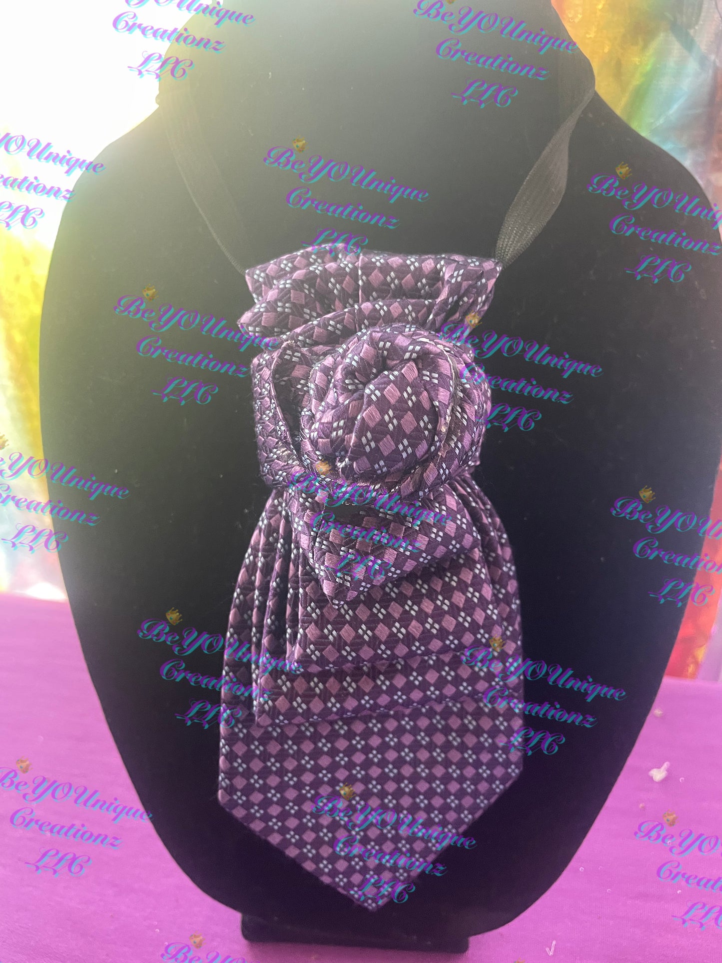 Purple women's customize necktie