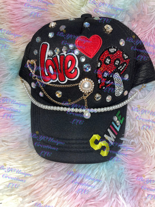 Custom smile junk trucker hat
