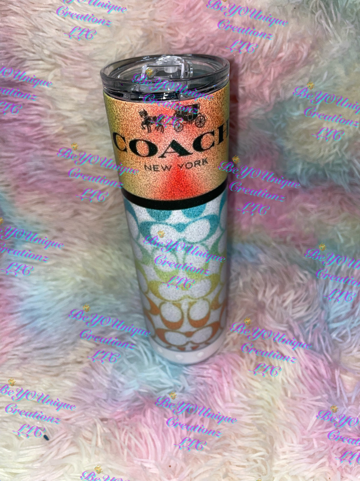 20oz Glittery “Coach” Speaker Tumbler