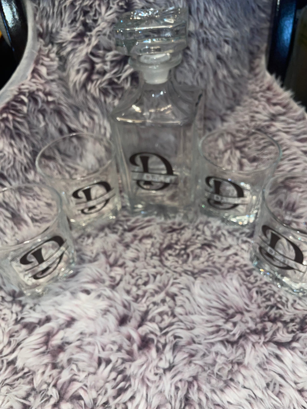 Custom 5-piece decanter set