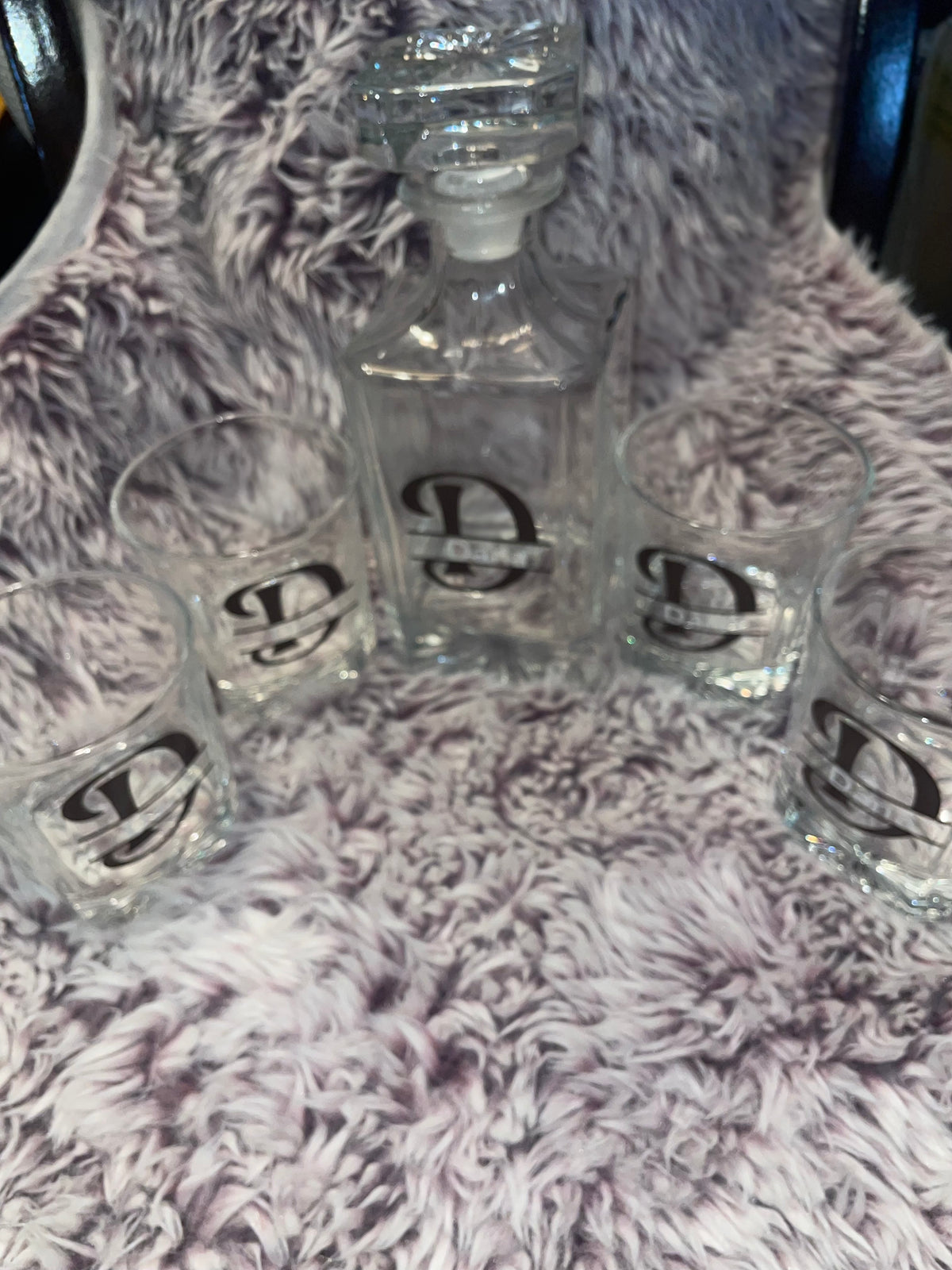 Custom 5-piece decanter set