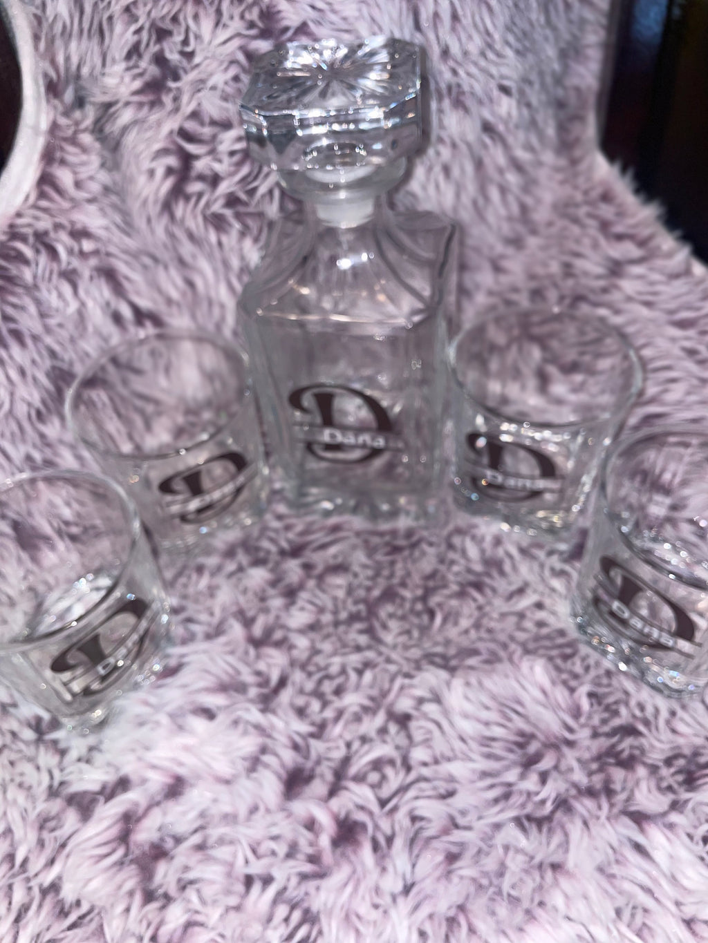 Custom 5-piece decanter set